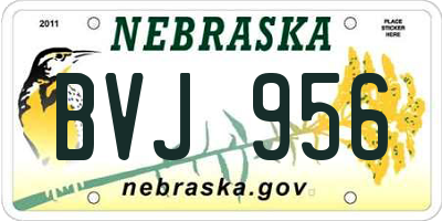 NE license plate BVJ956
