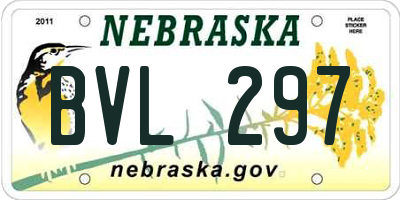 NE license plate BVL297