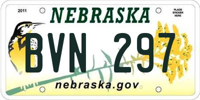 NE license plate BVN297