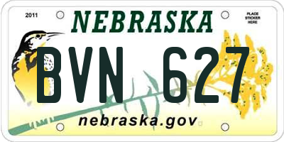 NE license plate BVN627