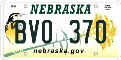NE license plate BVO370