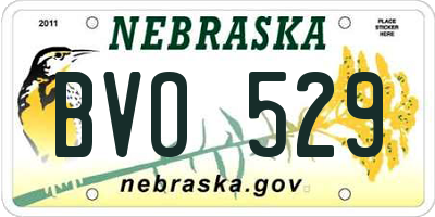 NE license plate BVO529