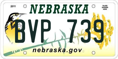 NE license plate BVP739