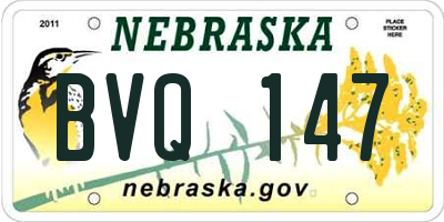 NE license plate BVQ147