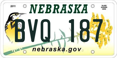 NE license plate BVQ187