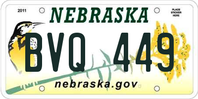 NE license plate BVQ449
