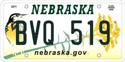 NE license plate BVQ519