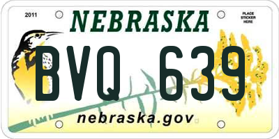 NE license plate BVQ639