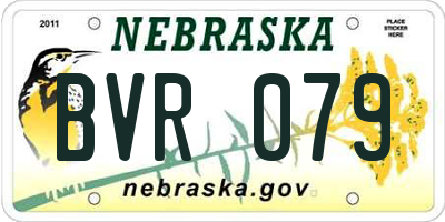 NE license plate BVR079
