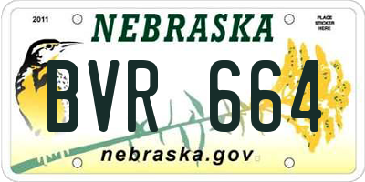 NE license plate BVR664