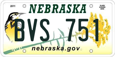 NE license plate BVS751