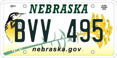 NE license plate BVV495