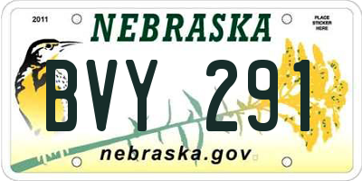 NE license plate BVY291