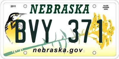 NE license plate BVY371