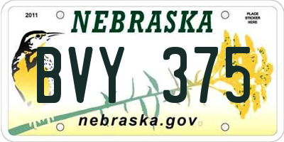 NE license plate BVY375