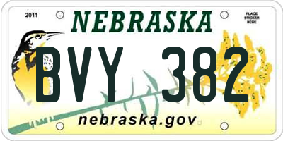 NE license plate BVY382