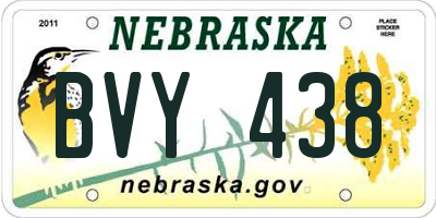 NE license plate BVY438