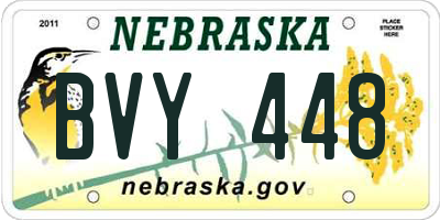 NE license plate BVY448