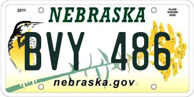 NE license plate BVY486