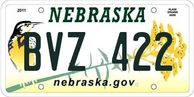 NE license plate BVZ422