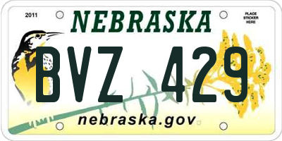 NE license plate BVZ429