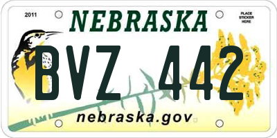 NE license plate BVZ442
