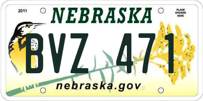 NE license plate BVZ471