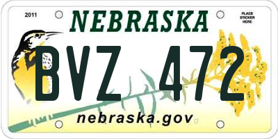 NE license plate BVZ472