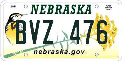 NE license plate BVZ476