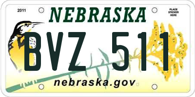 NE license plate BVZ511