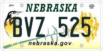 NE license plate BVZ525