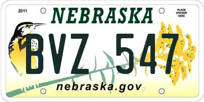 NE license plate BVZ547