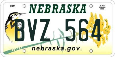 NE license plate BVZ564