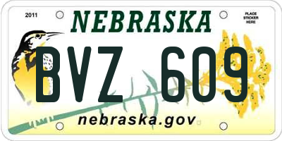 NE license plate BVZ609