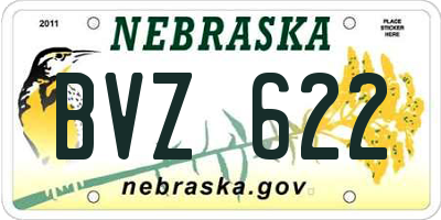 NE license plate BVZ622
