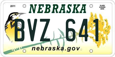 NE license plate BVZ641