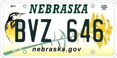 NE license plate BVZ646