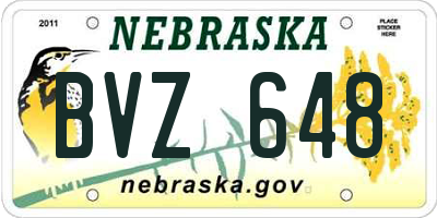 NE license plate BVZ648