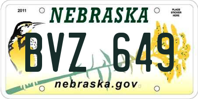 NE license plate BVZ649
