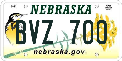 NE license plate BVZ700