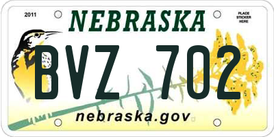 NE license plate BVZ702
