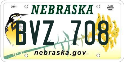 NE license plate BVZ708
