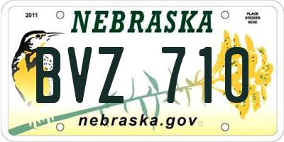 NE license plate BVZ710