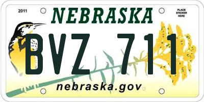 NE license plate BVZ711