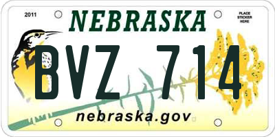 NE license plate BVZ714