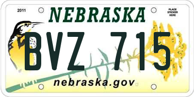 NE license plate BVZ715