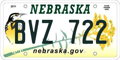 NE license plate BVZ722