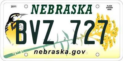 NE license plate BVZ727