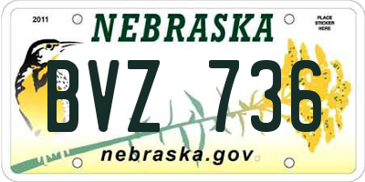 NE license plate BVZ736