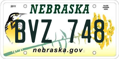 NE license plate BVZ748